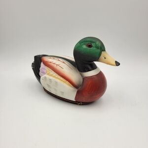 Vintage Small Handpainted Ceramic Duck